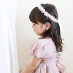 花冠　はなかんむり　花かんむり　ベビー花冠　キッズ花冠　子供　赤ちゃん　かすみ草ホワイト
