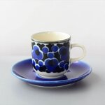 【SOLD OUT】ARABIA アラビア Kara カップ＆ソーサー カラ ステンシル 北欧食器 フィンランド  _it3230