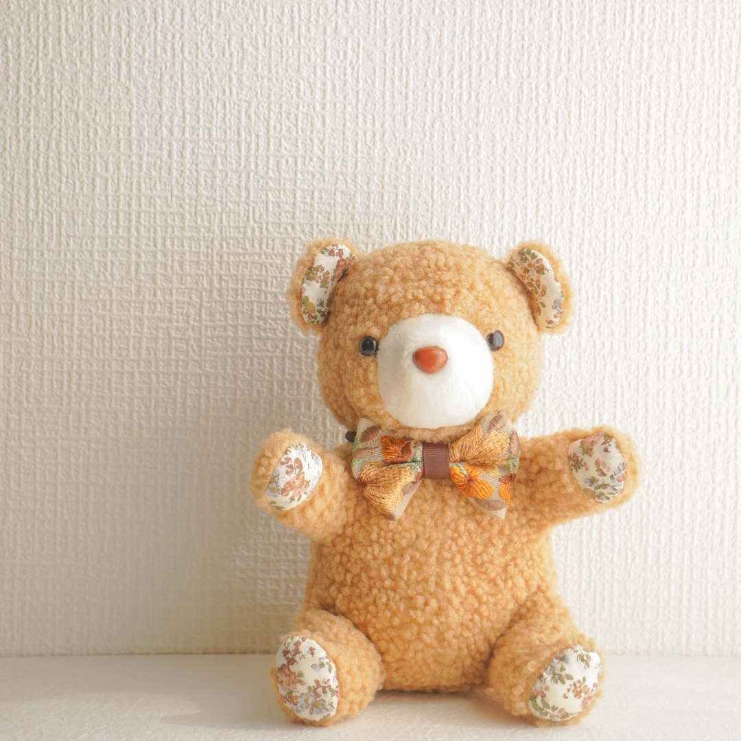 くま 巾着 編み物 ベージュ - Trésor | minne byGMOペパボ 国内最大級