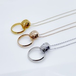 ※専用出品※新作！『 大切な指輪をネックレスにできる 』チェーン付き サージカルステンレス リングホルダー 刻印 誕生石 アクセサリー