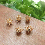 10個セット☆ミルククラウン　ヒートンキャップ