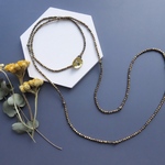 極小真鍮ビーズのロングネックレス -brass beads-