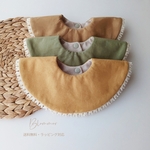 フリンジ bib リバーシブル スタイ ギフト  プレゼント 出産祝い 男女OK 記念日　シンプル　くすみカラー つけ襟