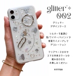 glitter*+__002 / スマホケース クリア シルバー ペイント グリッター 全機種対応