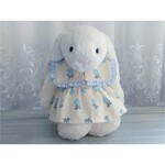 ◆レトロローズのチェックフリルビッグ襟ワンピース*ぬいぐるみ服ジェリーキャット姫
