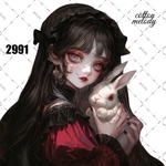 nene様コラボ企画対象 original sticker « No.N2991 »     //     人物ステッカー オリジナルステッカー cotton melody 