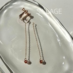 希少✳︎約3.5mm k14gf天然レッド サファイア イヤリング&ピアス✳︎ サファイア　レッドサファイア　揺れる　ゴールドフィルド　k14gf 天然サファイア　天然石　9月誕生石
