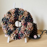 ハギレでこしらえた夏の終わりのリース