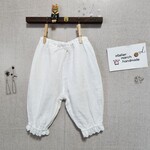 ★ひざ下丈★パフ・ペチパンツ★ドロワーズ★ガーゼ★オフホワイト★100