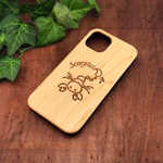 星座iPhoneケース　おしゃれ　刻印　ウッド　木製　さそり座　蠍座　シンプル　デザイン　iPhone　誕生日　誕プレ