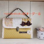 nanakeisaku様専用ページ＊ショルダー紐&持ち手付＊母子手帳ケース（イエローパッチ、特注品）
