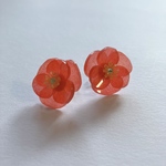 ポピーのピアス　＊朱色