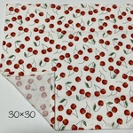 ナフキン30×30🍒さくらんぼ🍒正方形ナフキン🍒ランチョンマット正方形☆女の子