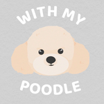 【WITH MY ブルドッグ ステッカー】トイプードル、犬、車、シール、Toy Poodle、DOG IN CAR