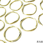 ゆるいラウンド枠メタルパーツ ゴールド 10個【サークル素材】