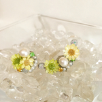 再販＊お花とコットンパールのイヤーカフ