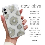 dew -olive-  / スマホケース クリア シルバー ニュアンス 全機種対応 ハンドメイド