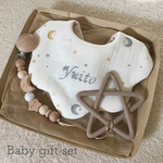 GIFT3点set＊出産祝いギフト＊名入れスタイ　ほし歯固め