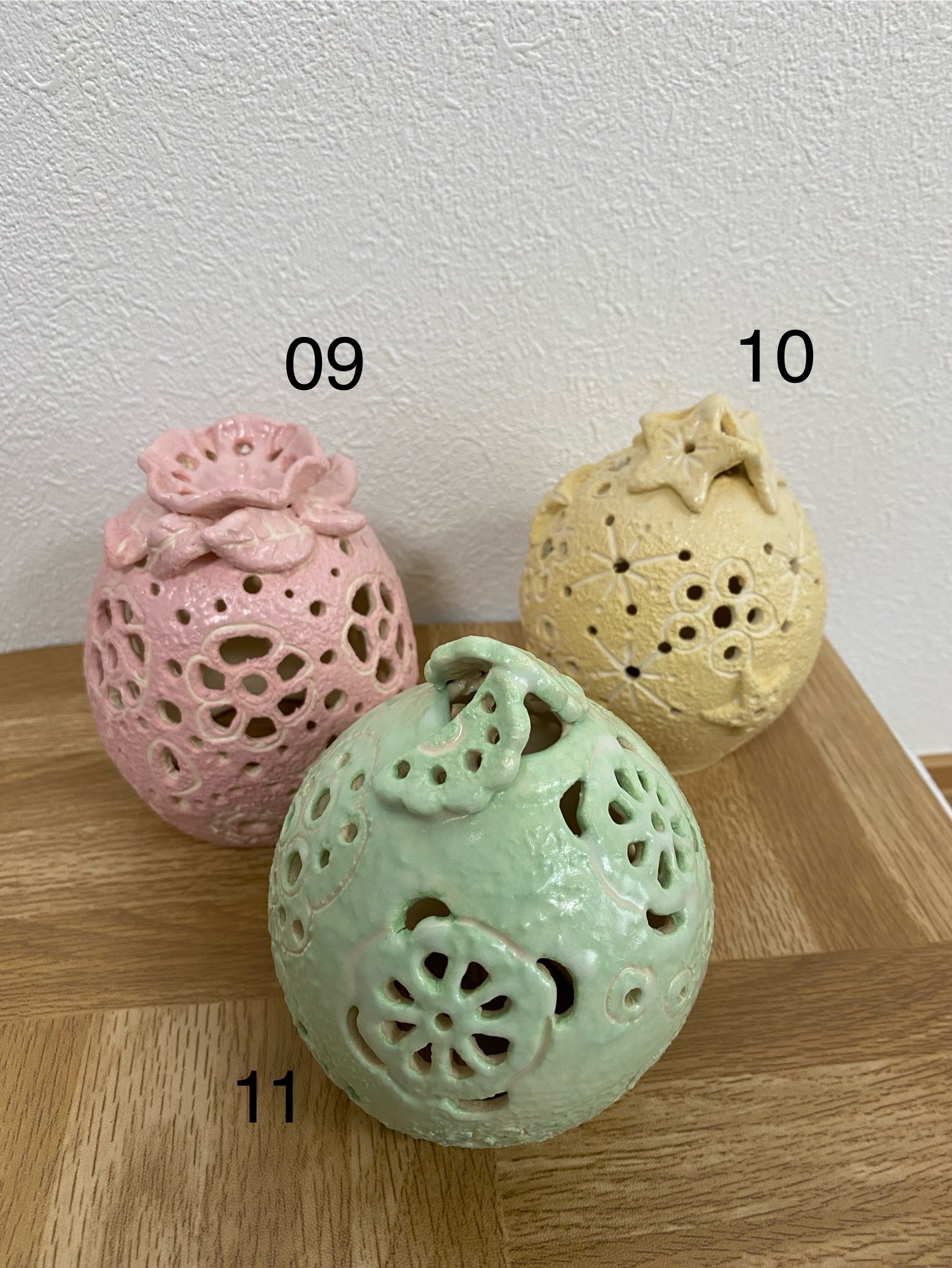 陶の灯り (透かし彫り) NO4009〜11 小型 - Dimple | minne byGMOペパボ