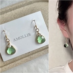 ピアス 天然石ピアス ストーンピアス しずくピアス 真珠 ストーン 誕生石 シンプル イヤリング 樹脂ピアス サージカルステンレス イエローグリーン エメラルド /しずく半貴石×淡水パールピアス