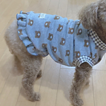 【犬服セミオーダー】パピー犬服小型犬服ロング犬服中型犬服  ジャガードニットくま柄犬服