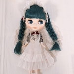 ブライス アンティークドール風のヘッドドレスとワンピースのセット ドールアウトフィット