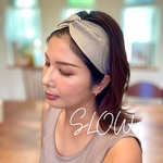 丁度良い ヘアバンド　ヘアターバン　リネン　ベージュ　シンプル　普段使い　頭が痛くならない