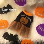 ミーアキャット服　ハロウィンフリル🎃ネイビーお洋服