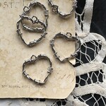 【2個】24mm/シルバー/ハートチャーム