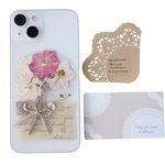 【夏の売り尽くし】インナーシート♡全機種対応　356　押し花インナーシート　スマホステッカー　押し花スマホ　花束　スマホケースに挟むだけ♪　スマホ　インナーシート