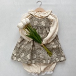 ウィリアムモリス　ピンパーネル　グレー系　キャミソールワンピース　80.90.100.110.120.130cm