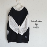 ★ドロップショッルダーベスト★ブラック×ボーダー