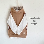 ★フードベスト★モカブラウン×ボーダー