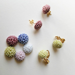 陶器のお花ピアス