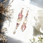 【9/20.21時販売】✧甘いクリアピンクのアシメピアス/イヤリング✧