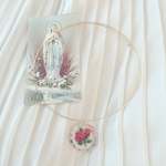 vintage rose choker