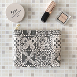 ◯mina perhonen  forest tile  マルチポーチ  16  ミナペルホネン の刺繍生地　ポケットはオプションです