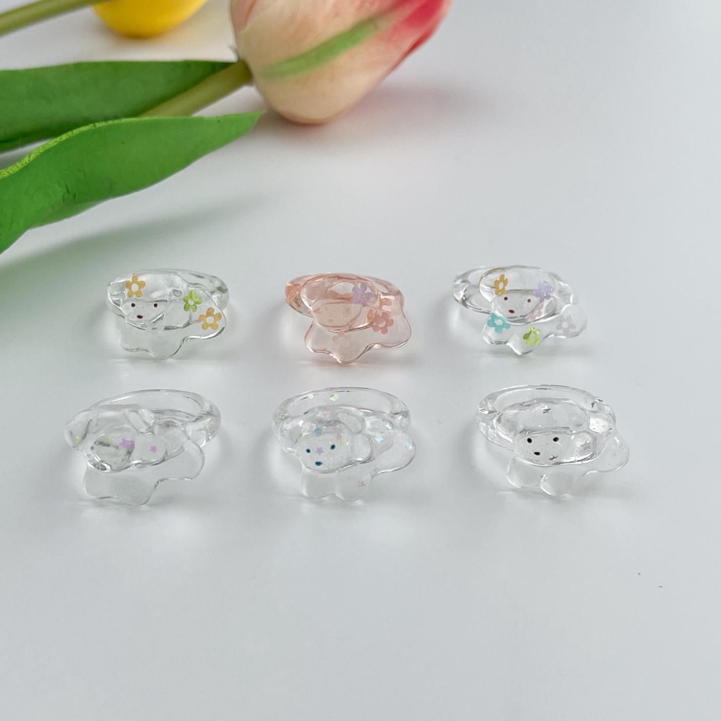 はしるこいぬリング　マーブル　メロンソーダ はしるこいぬリング 秋冬 color - きままな子ぐま | minne byGMO