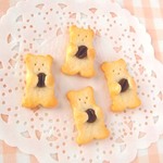 クマさんクッキーのブローチ（コーヒー豆）