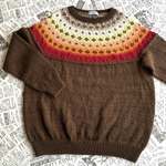 sale 30%off ¥29000→¥20300  丸ヨークセーター　グラデーション　手編み