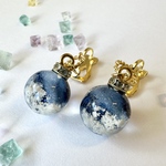 レジン天の川空玉イヤークリップ