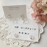 【10月誕生石】ローズクォーツ✴︎ピアス