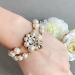 N..Ranunculus 2連パールブレスレット＜結婚式 七五三 卒業式 入学式 フォーマル