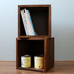 いろいろ収納 棚 キューブボックス350　【背板つき】
