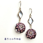 <受注作品>和・手鞠ピアス(イヤリング)～菫(すみれ)～ 伝統工芸