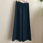 圧縮ウールニット（ブルーグリーン）で作ったワイドパンツ