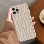 【送料無料】ニュアンス　TPU  スマホケース　ベージュ　韓国　うねうね　