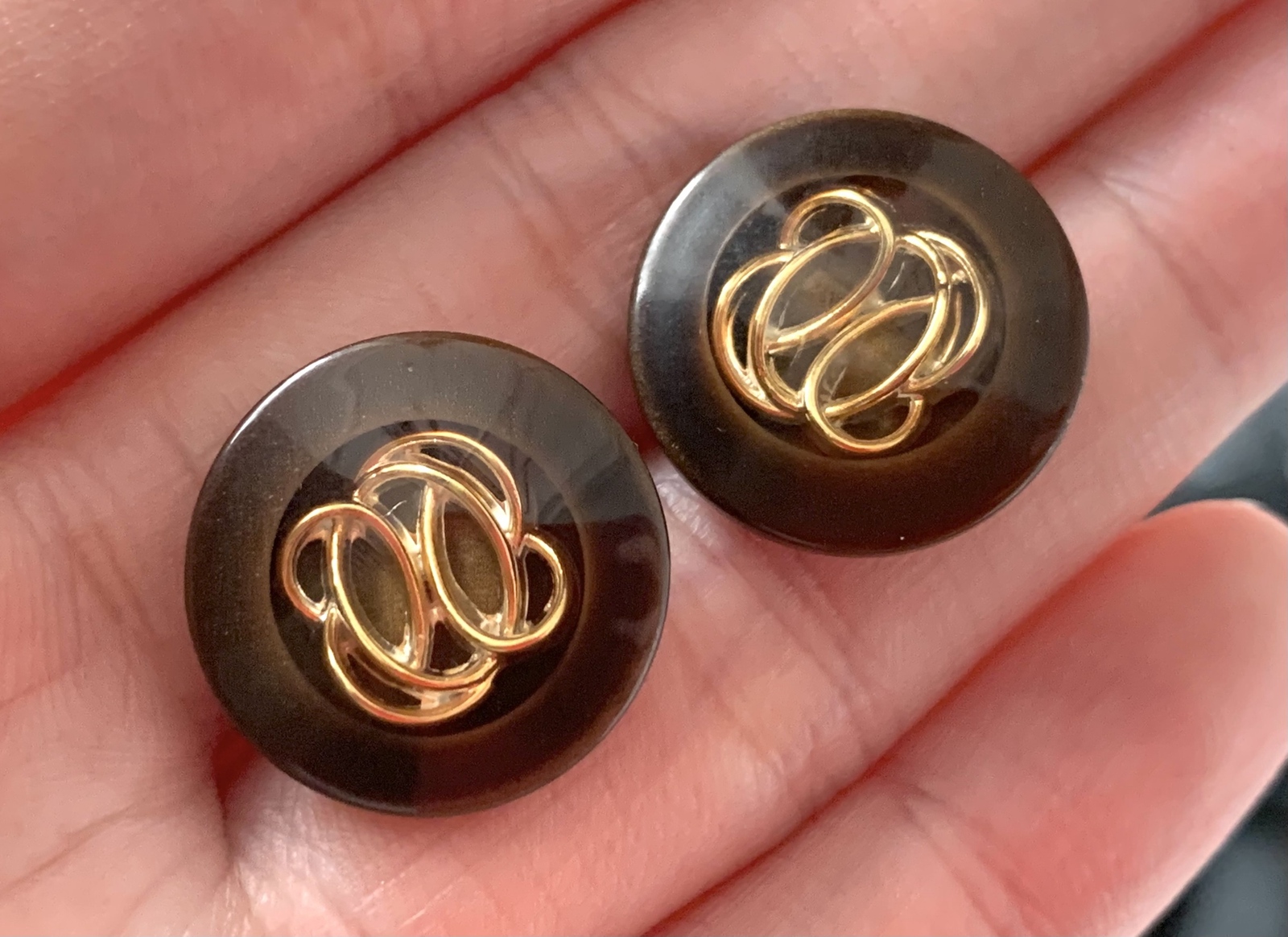 イタリア直輸入【18mm 1個set】 飾りボタン ◇1872◇ レトロ