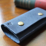 12 ◇Bag ハンドル 革カバー ◇ネイビー＊ワンハンドル＊クレスコ