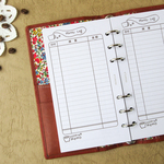 【品番：B-15】バイブルサイズ / マネーログ [ A:メモ欄あり ] ：システム手帳リフィル